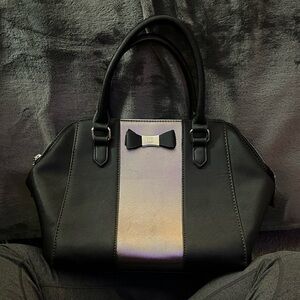 Liz Claiborne Black Purse/Satchel with Bow Accent
